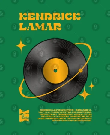 Kendrick L Vintage 90s T-Shirt Green