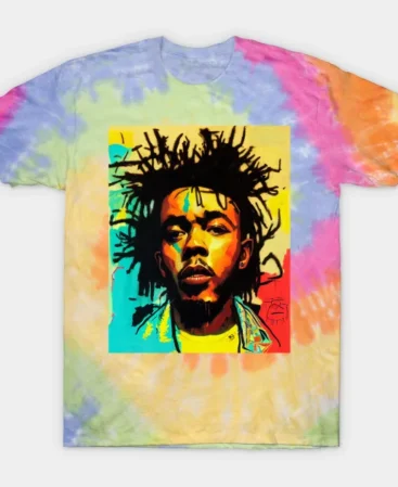 Straeet Art Basquiat Kendrick Lamar T-Shirt Tie Dye